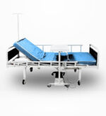 Kiralık 2 motorlu mdf ahşap başlıklı hasta yatağı